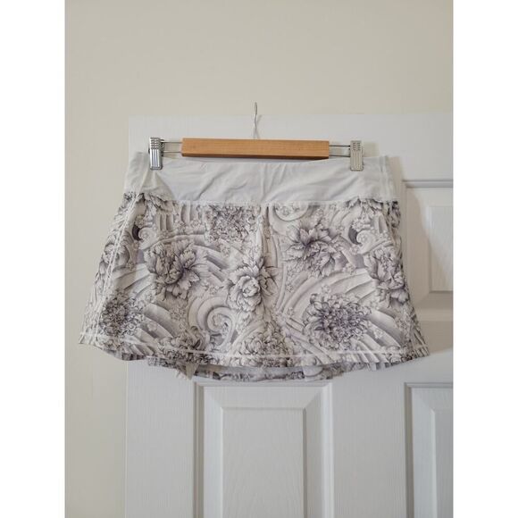 Lululemon Pace Rival Skirt Mini Twine White Multi / White 10 - Picture 1 of 9